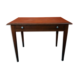 1950s waxed oak drawer table