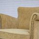 Fauteuil danois des années 1960, velours d'ameublement jaune miel, état d'origine.