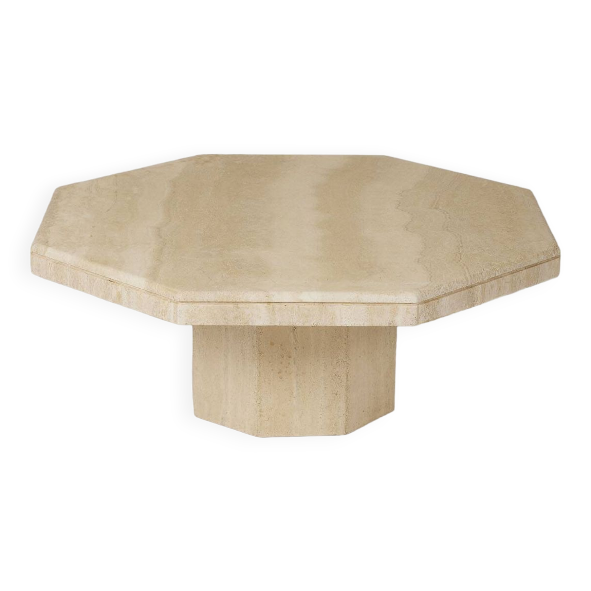 Travertine coffee table