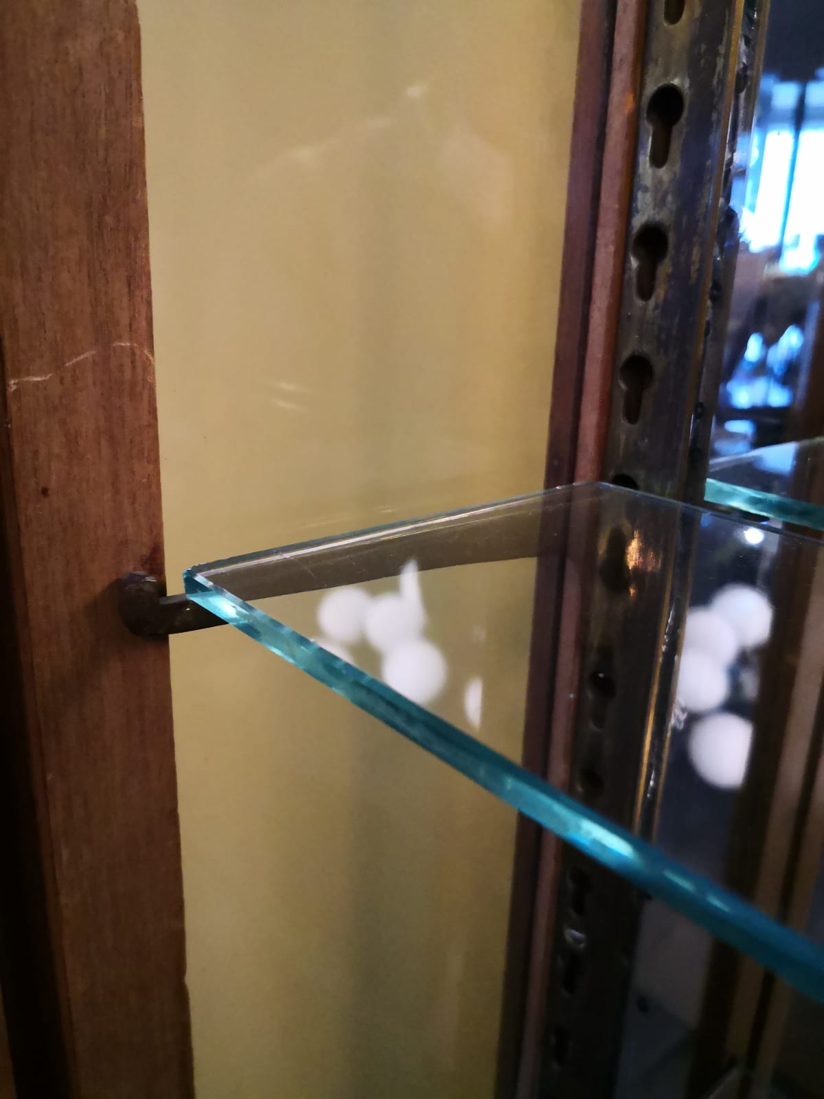 Wood and Art Deco glass showcase