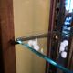 Wood and Art Deco glass showcase