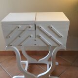 Worker painted wooden art deco form