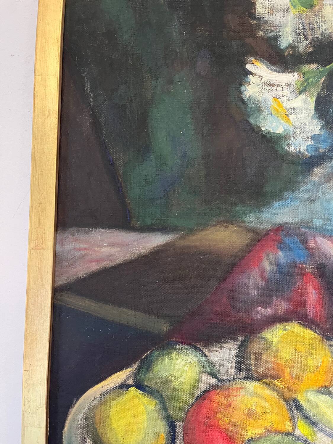 Still life with fruit signed 1952