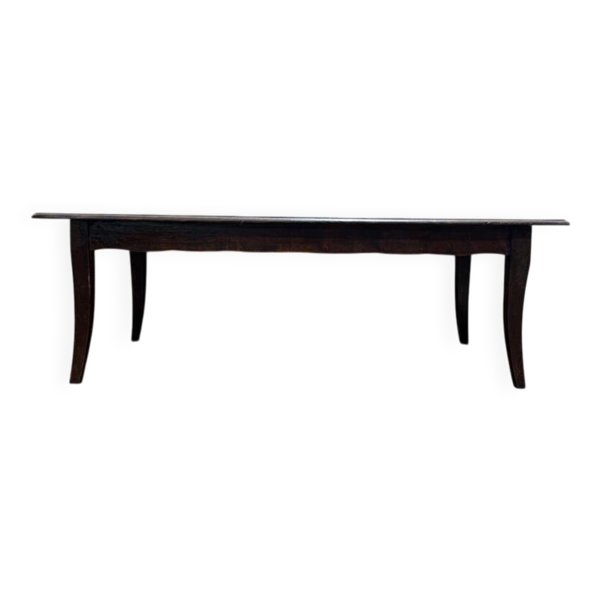Table de ferme de style Louis XV en chêne massif 228 cm