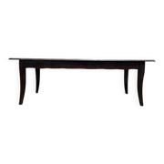 Table de ferme de style Louis XV en chêne massif 228 cm