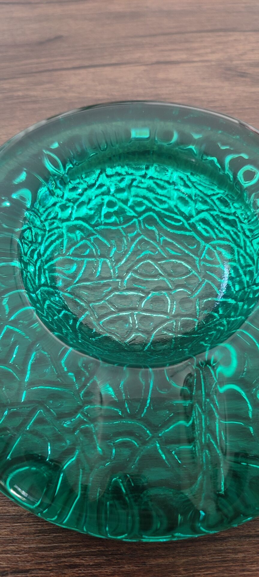 Kosta Boda art ashtray solid glass emerald circa 1970
