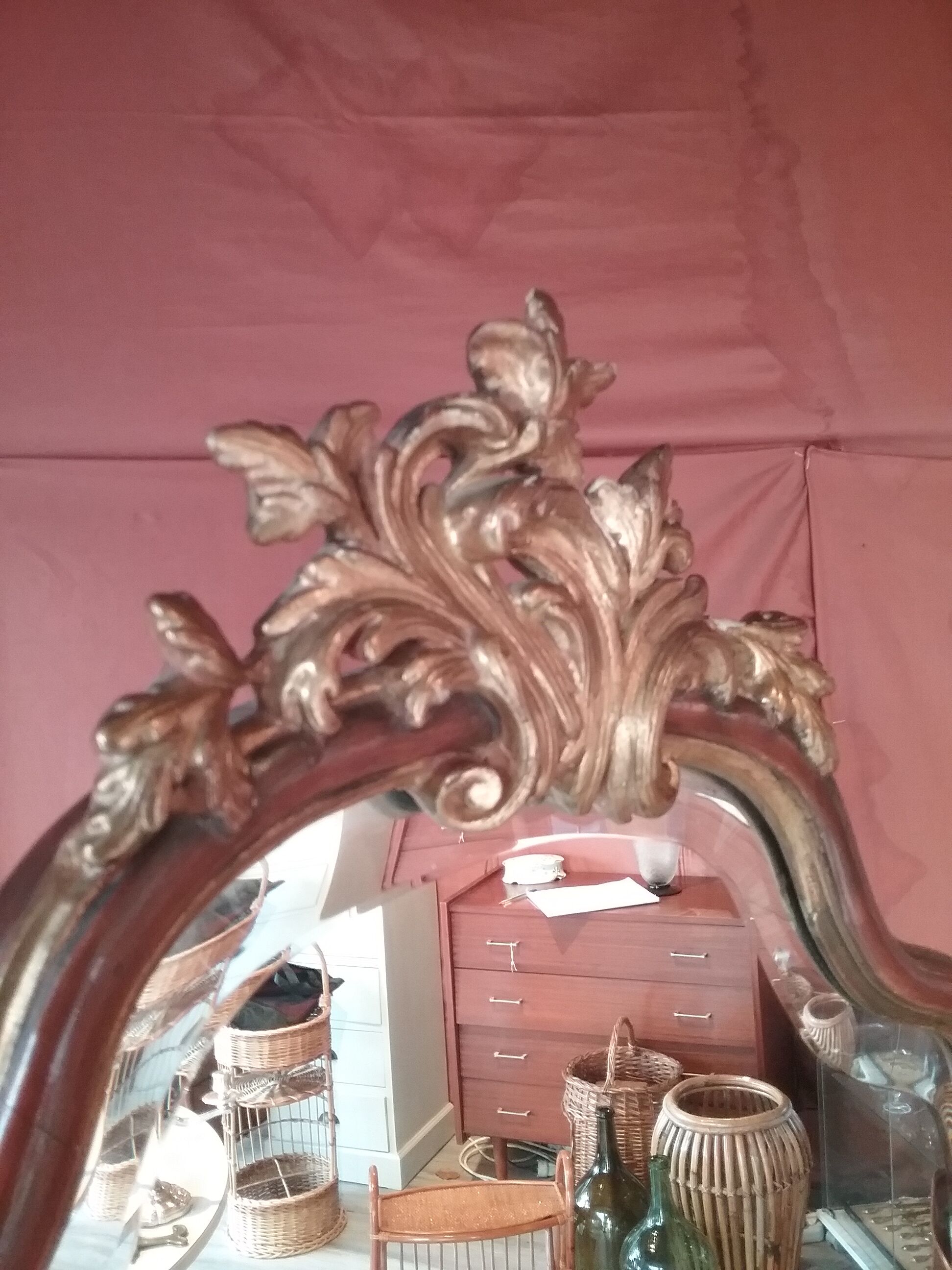 Golden wooden psyche 176x73cm