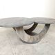 Vintage two tier marble coffee table, 1970s