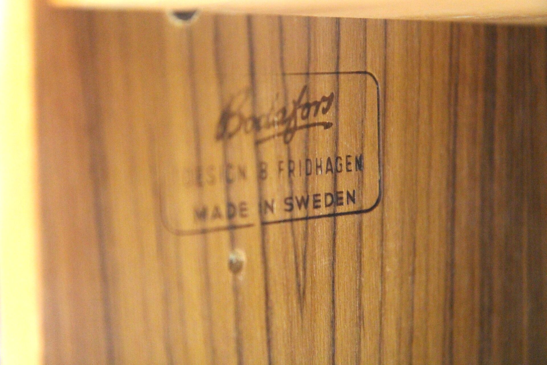 Scandinavian teak chest of drawers, Bertil Fridhagen, Bodafors, Sweden, 1960.