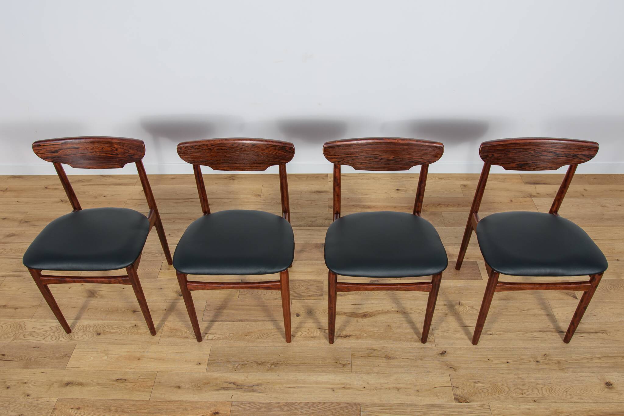 Chaises mid-century en palissandre, danemark, set de 4