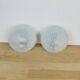 Pair of speckled glass wall lights from Vianne Domec half sphere
