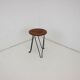 Tabouret en bois et métal, Tchécoslovaquie 1950