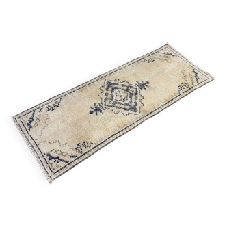 Tapis de paillasson beige fait main