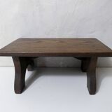 old small solid oak bench vintage step stool