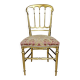 Napoleon III theatre chair in gilded wood