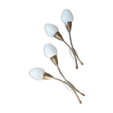 Duo of torch wall lamps