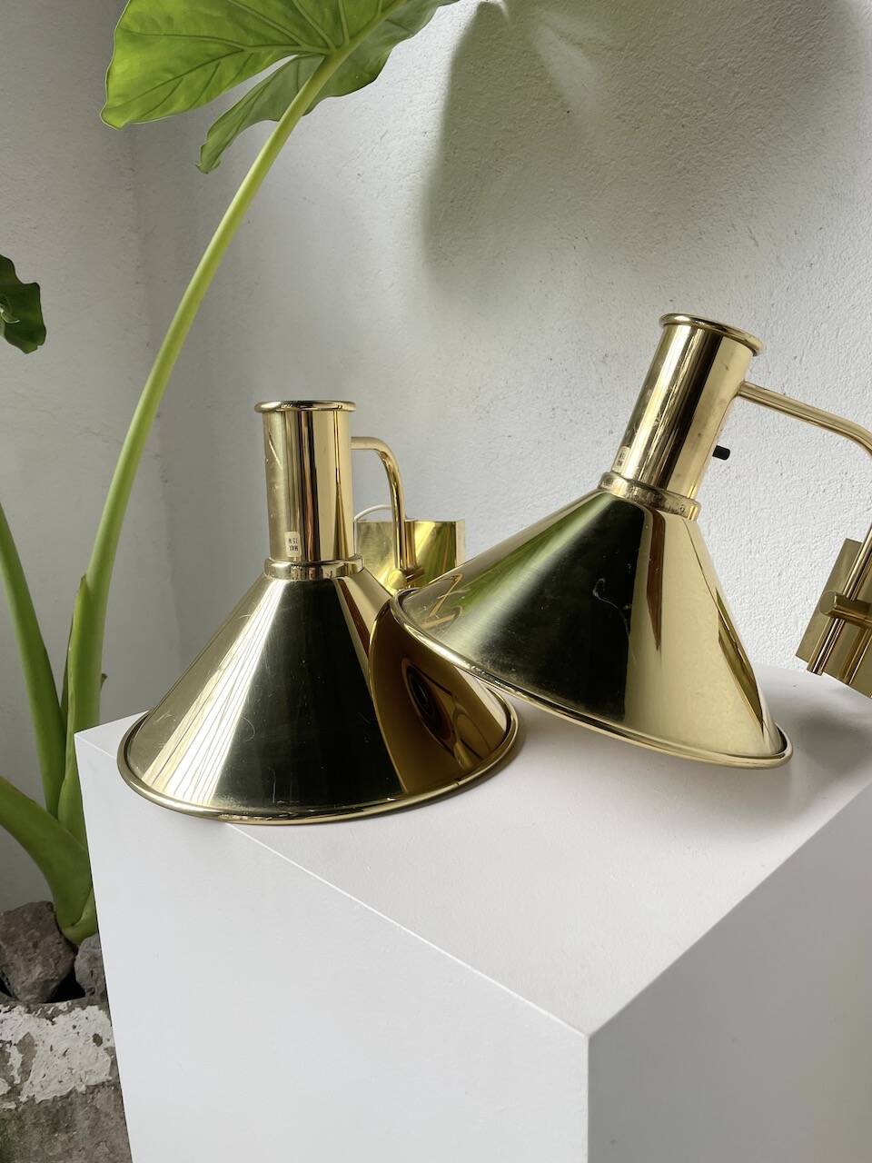 Pair of Hovik Lys brass wall lights Jonas Hidle Denmark
