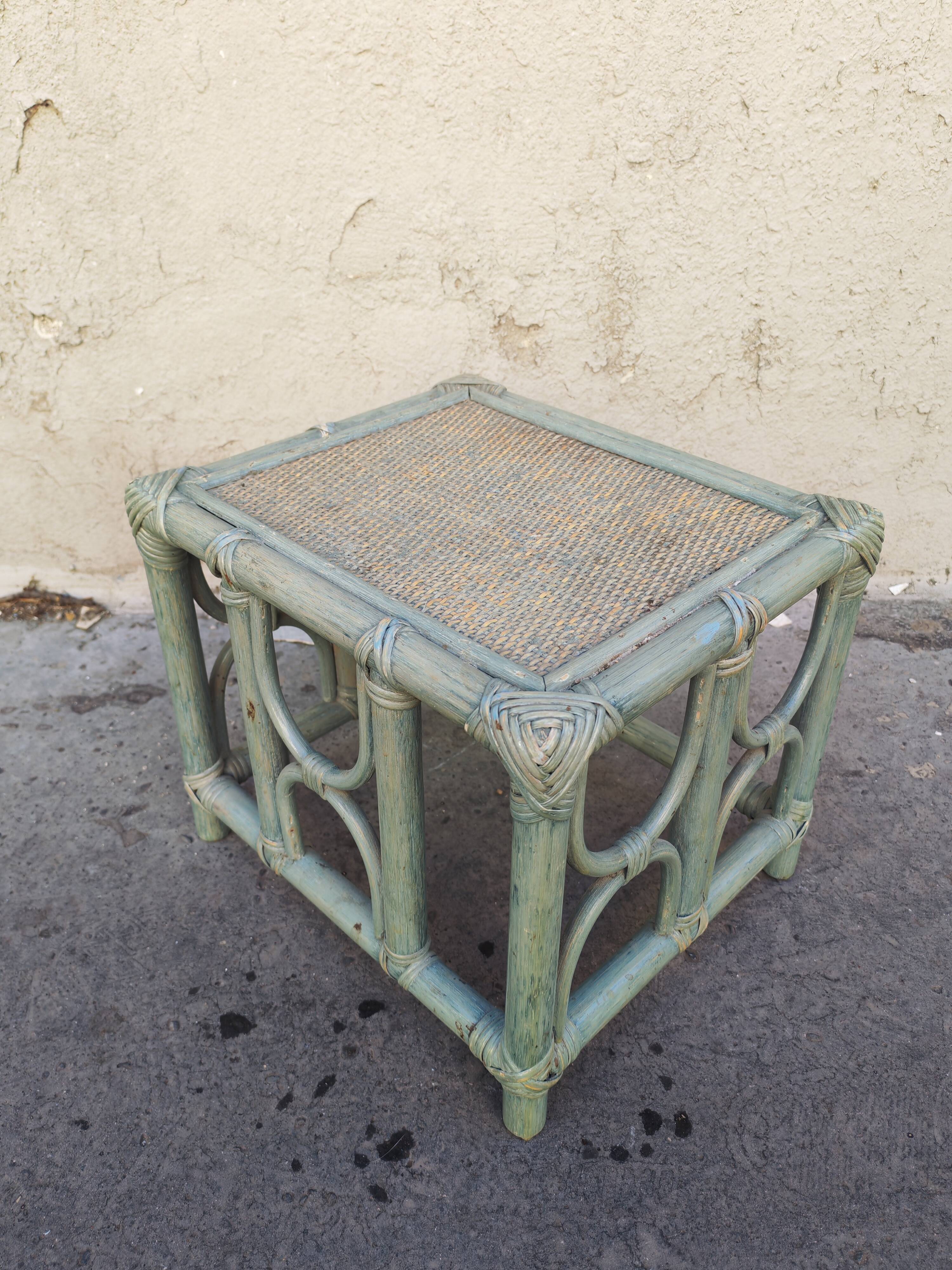 Small bamboo side table