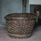 XXL woven basket antique, wicker basket, storage, baker's tool