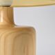 Table lamp in solid elm, France, circa 1970.