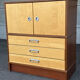 Brown storage unit – Ikea Effektiv – Storage – Two-tone wooden desk cabinet