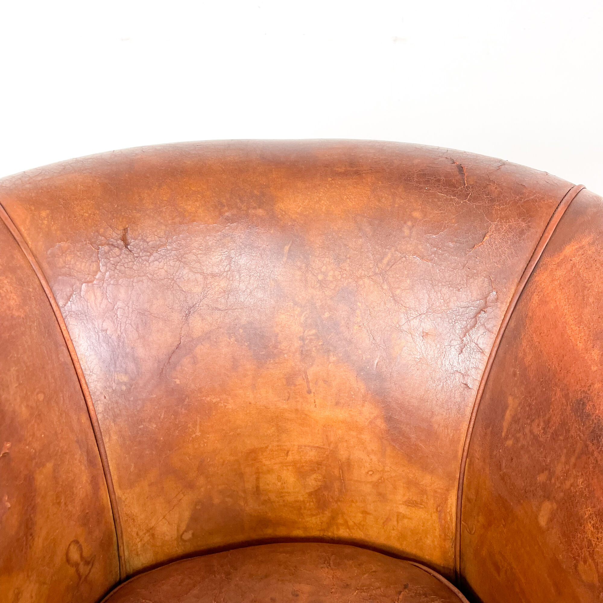 Vintage sheep leather club chair Aalten