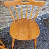 Paire de chaises en bois massif 1963 par Nesto Suède