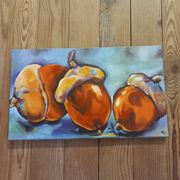 Tableau peint à l'huile " Les glands"