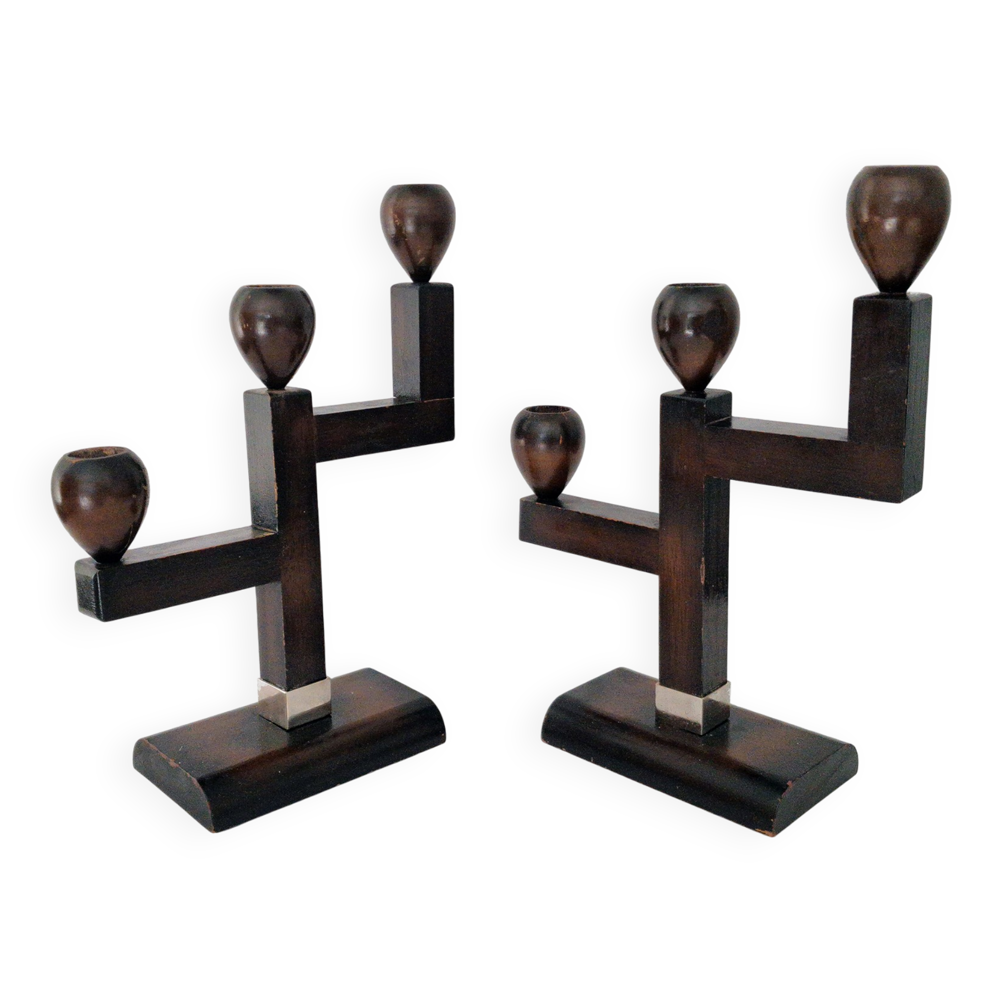 Art Deco candlestick set