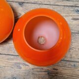 Vintage orange glass lampshade