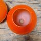 Vintage orange glass lampshade