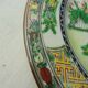 Lot of old Chinese porcelain plates, 5 roosters decoration, stamp, 19th