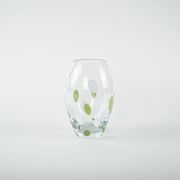 Polka-dot glass vase, Danish design, 1970s, made in Denmark