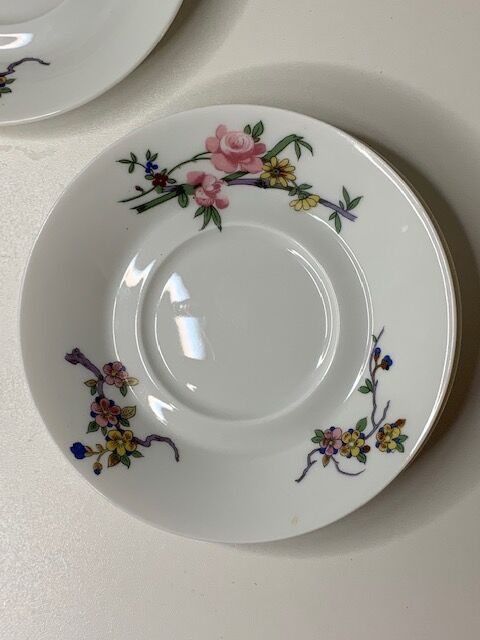 Set of 5 espresso coffee cups in Limoges Haviland porcelain