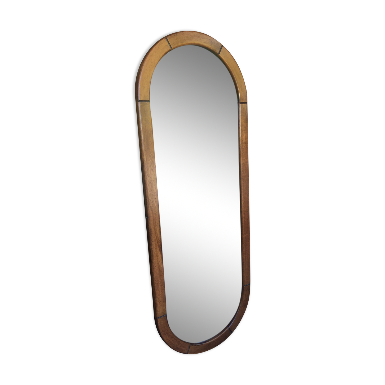 Miroir ovale en bois 148cm