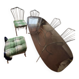 Table en verre fumé