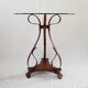 Painted side table in steel, effect trompe l'oeil