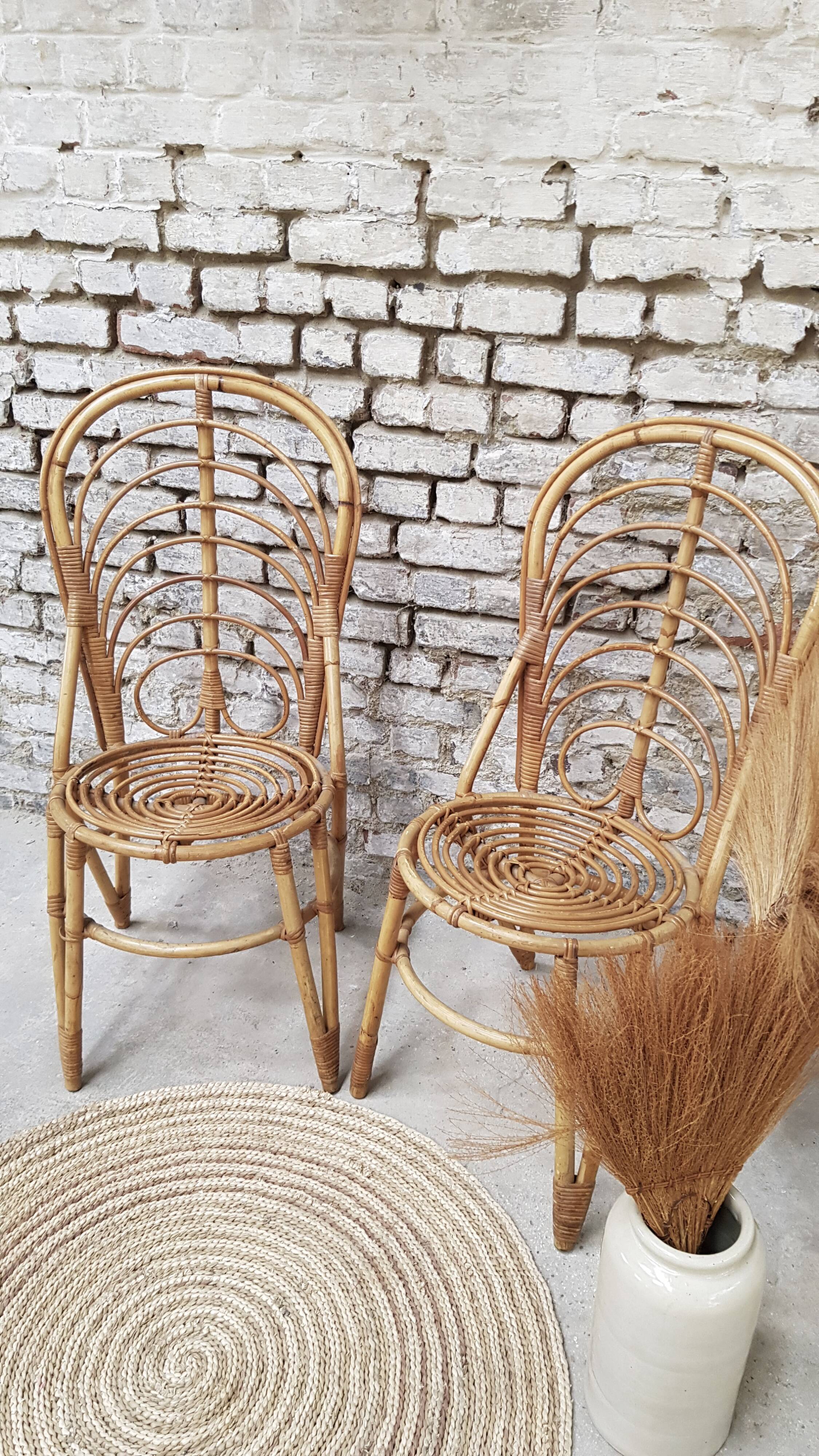 Pair of rattan chairs
