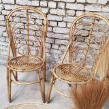 Pair of rattan chairs