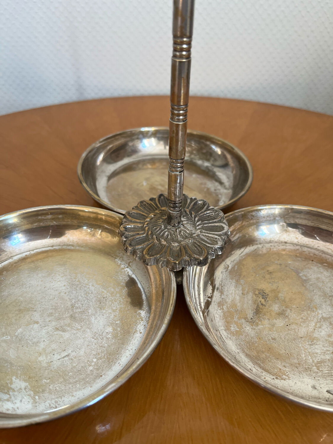 Metal servant, silver, antique