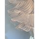 Contemporary Murano Style Glass "Sella" Chandelier With Gold 24k Metal Fram