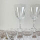 8 Crystal D'Arques red wine glasses model "VERSAILLES"