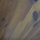 70s pine wood dining table / wood column leg table in 4-leg design with round top
