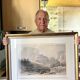 Framed 19th-Century lithograph after David Roberts depicting Petra Acropoli