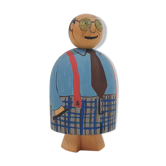 Vintage wooden grandpa figure