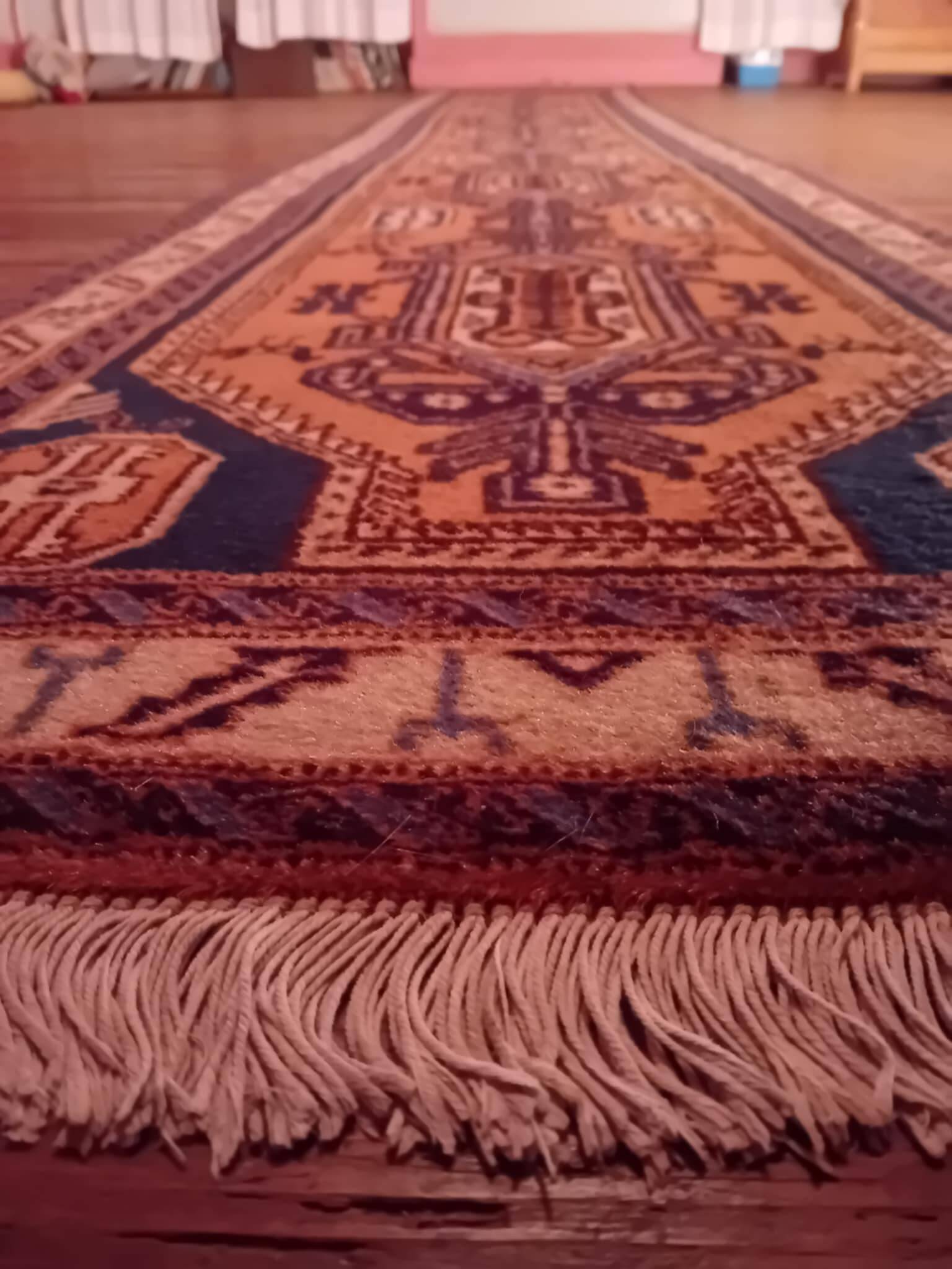 Tapis de couloir Persan fait main 385x68cm