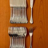 Christofle pearls 12 fish cutlery 24 pieces excellent condition
