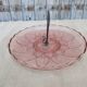 Plat a anse en verre rose