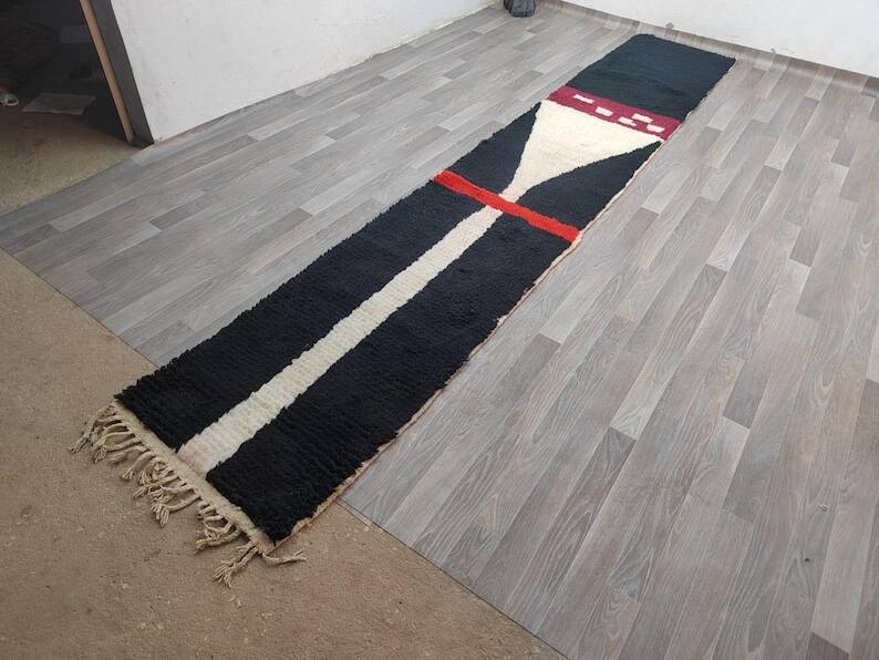 Tapis de couloir bérbere fait main 300cmx70cm