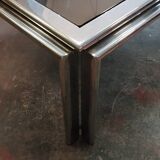 Glass and chrome coffee table